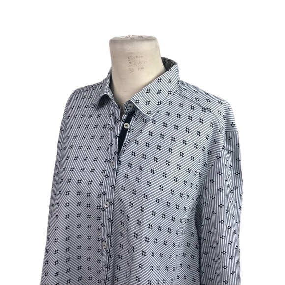 Marina Rinaldi Sport Cotton Button Down Shirt Trapeze Relaxed Fit Size 8 - Picture 2 of 8